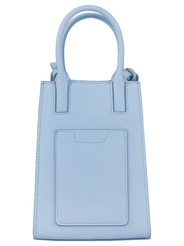 Micro Grainy Leather Francis Tote Bag Pale Blue - BURBERRY - BALAAN 6