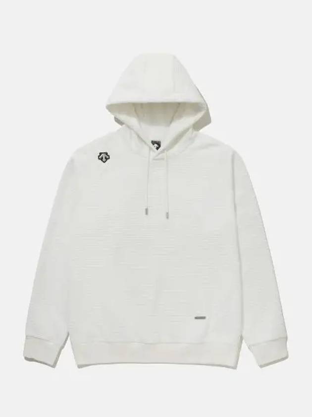 Engineered Fleece Comfort Fit Hooded Sweatshirt Ivory SP323UHD94 - DESCENTE - BALAAN 1