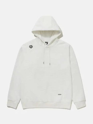 Engineered Fleece Comfort Fit Hooded Sweatshirt Ivory SP323UHD94 - DESCENTE - BALAAN 1