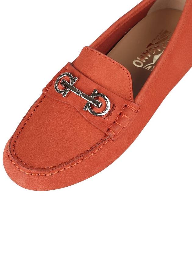 Gancini Driving Shoes Orange - SALVATORE FERRAGAMO - BALAAN 8