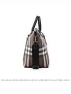 Checked Canvas Boston Tote Bag Brown - BURBERRY - BALAAN 4