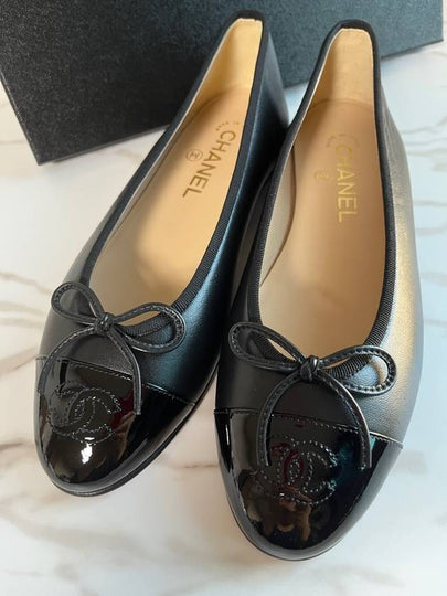 Lambskin Ballerina Flats Black - CHANEL - BALAAN 2