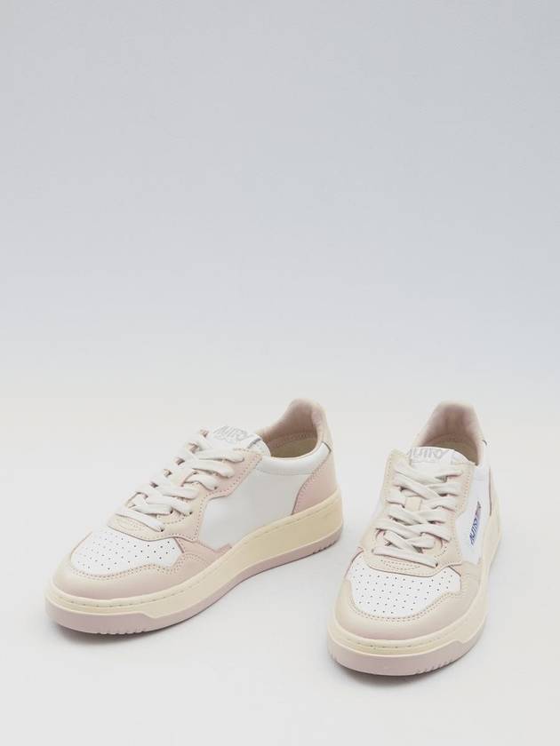 Medalist Bicolor Leather Low Top Sneakers White Pink - AUTRY - BALAAN 6