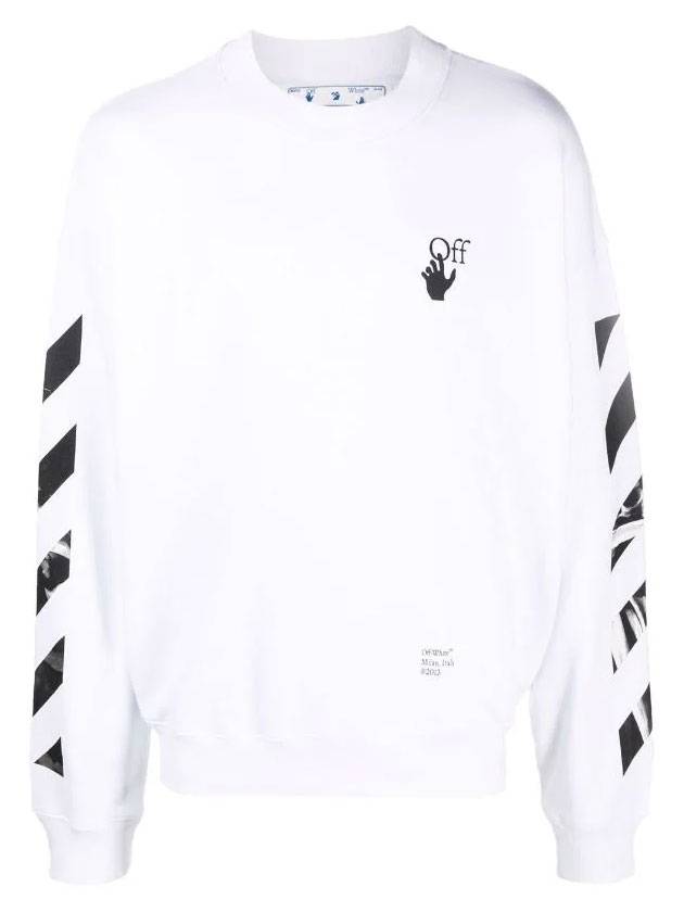 Caravaggio Arrow Print Sweatshirt White - OFF WHITE - BALAAN 1