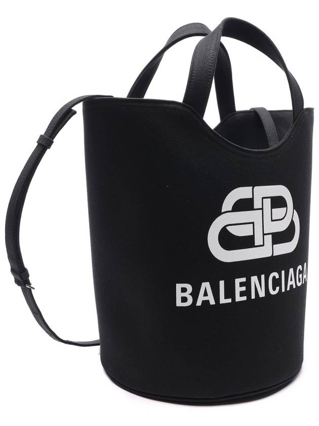 Wave Logo Medium Tote Bag Black - BALENCIAGA - BALAAN 4