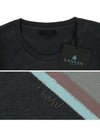 M20TS7A015 17 Slim fit Dark gray Diagonal logo Tshirt - LANVIN - BALAAN 4