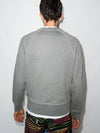 Grenoble Quilted Logo Crew Neck Sweatshirt Gray - MONCLER - BALAAN.