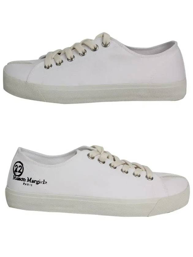 Tabi Canvas Low Top Sneakers White - MAISON MARGIELA - BALAAN 5