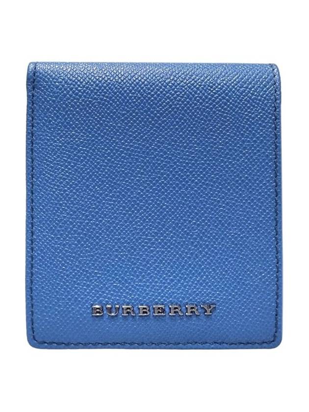 Women s 39569241 London Blue Leather Lettering Logo Bicycle Wallet - BURBERRY - BALAAN 1