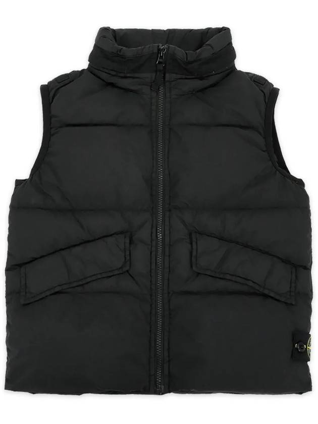 Kids Crinkle Reps Recycled Nylon Down Vest Black - STONE ISLAND - BALAAN 4