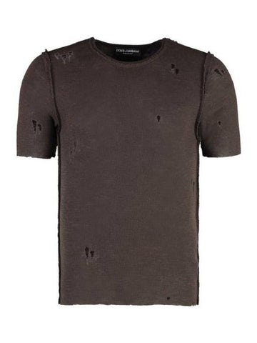 long sleeve t-shirt GXP33TJEMZ4 M0682 BROWN - DOLCE&GABBANA - BALAAN 1