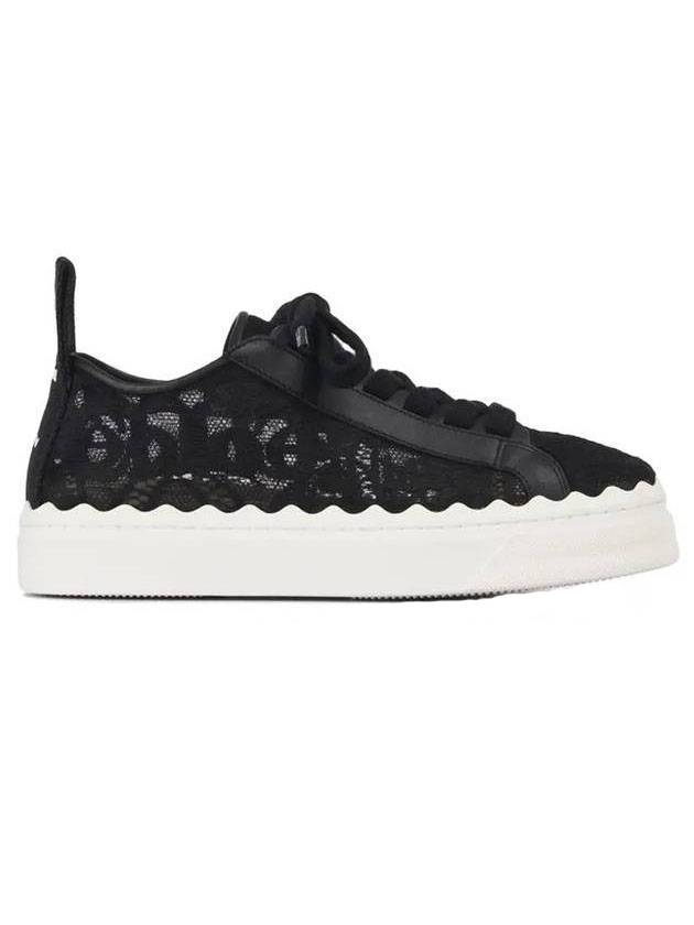 Lauren Lace Low Top Sneakers Black - CHLOE - BALAAN 1