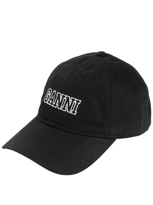 Embroid Logo Ball Cap Black - GANNI - BALAAN 2