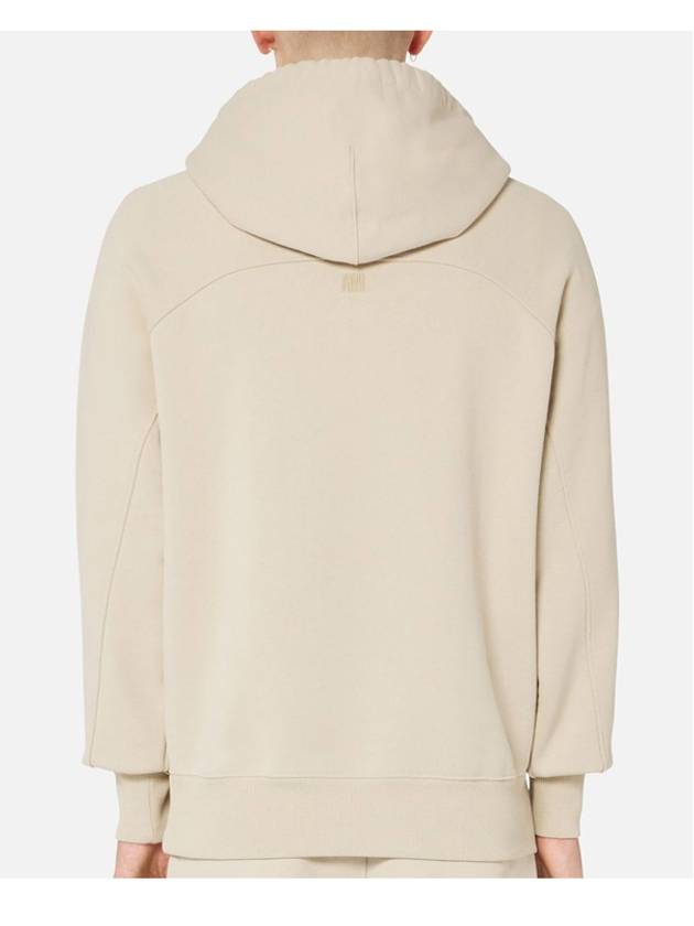 Heart Logo Cotton Hoodie Beige - AMI - BALAAN 6