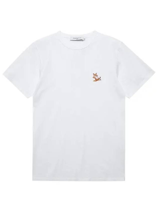 Chillax Fox Patch Regular Short Sleeve T-Shirt White - MAISON KITSUNE - BALAAN 4