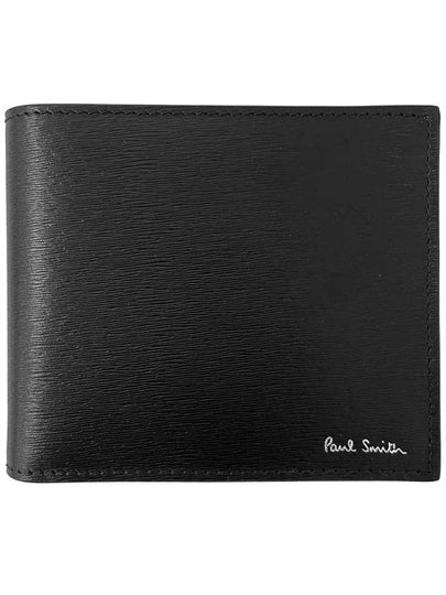 Logo Two-Tone Leather Wallet Black - PAUL SMITH - BALAAN 2