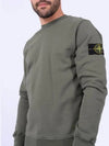 Wappen Patch Garment Dyed Sweatshirt Musk Green - STONE ISLAND - BALAAN 4