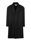 Wool Oversized Single Coat Black - MARNI - BALAAN 2