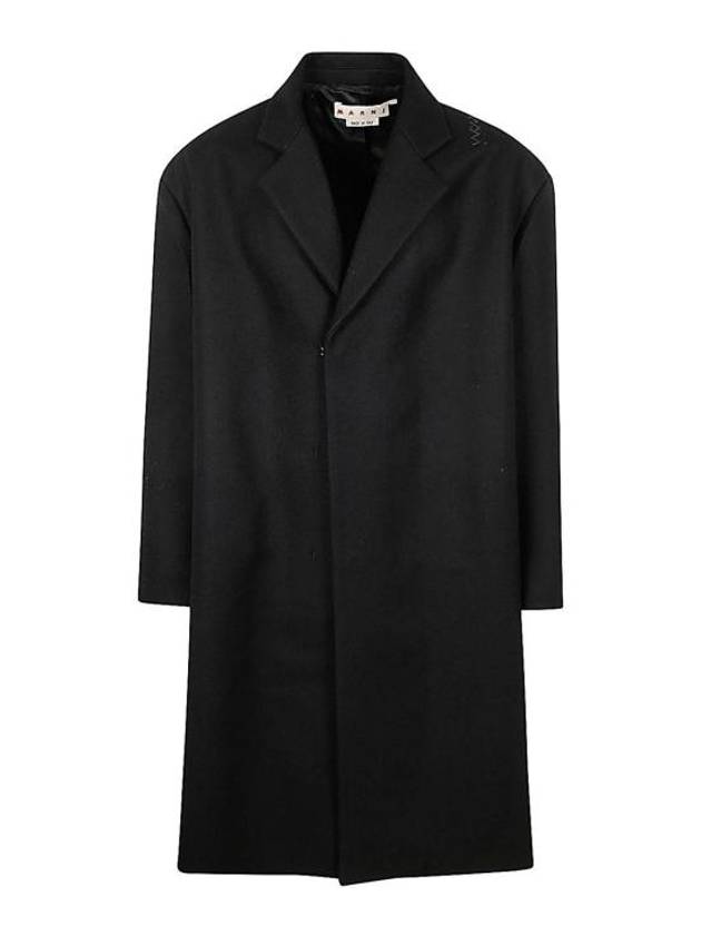 Wool Oversized Single Coat Black - MARNI - BALAAN 2