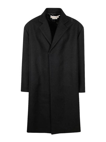 Wool Oversized Single Coat Black - MARNI - BALAAN 2