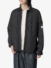 Logo Patch Zip Up Jacket Black - STONE ISLAND - BALAAN 2