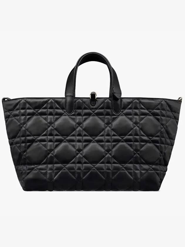 Macrocannage Calfskin Large Toujours Tote Bag Black - DIOR - BALAAN 8