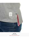 Men's Three Stripes Pocket Mercerized Short Sleeve Polo Shirt Light Grey - THOM BROWNE - BALAAN 11