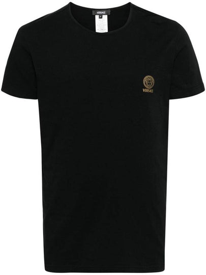 Crew Neck Medusa Logo Short Sleeve T-Shirt 2 Pack Black - VERSACE - BALAAN 2