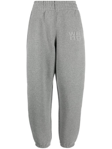 High Waist Glitter Track Pants Grey - ALEXANDER WANG - BALAAN 1