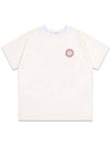 Round News Short Sleeve T-Shirt White Pink MCSS24HT7PK - MACKY - BALAAN 2