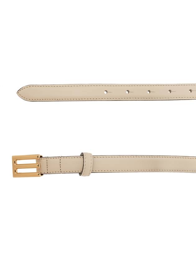 Etro Leather Belt With Logo, Women's, Cream - ETRO - BALAAN 4