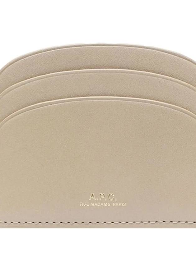 Demi Lune Card Wallet Light Beige - A.P.C. - BALAAN 5