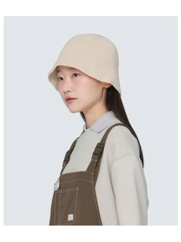 Knitted Women s Bucket Hat S24WWFKC62 Light Beige - SNOW PEAK - BALAAN 1