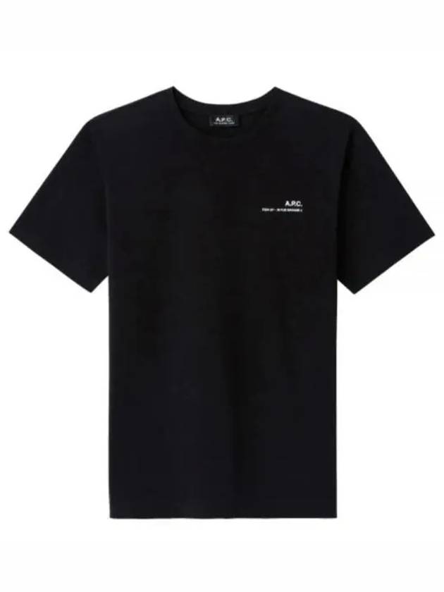 Men's Item Logo Cotton Short Sleeve T-Shirt Black - A.P.C. - BALAAN 2