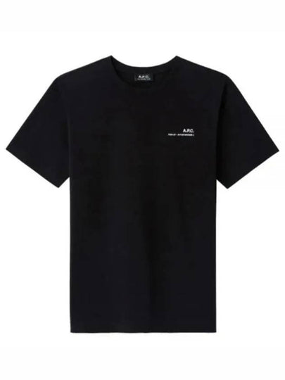 Men's Item Logo Cotton Short Sleeve T-Shirt Black - A.P.C. - BALAAN 2