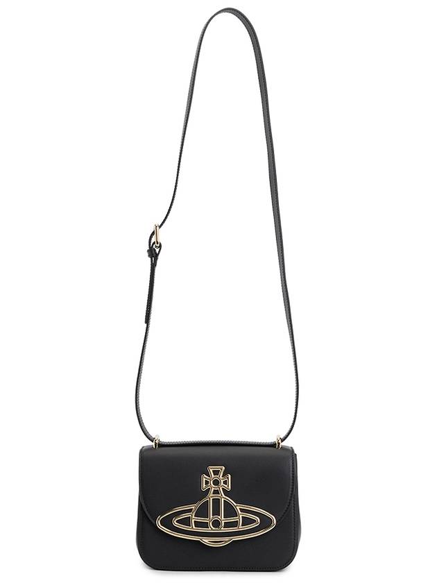 ORB Logo Flap Leather Mini Bag Black - VIVIENNE WESTWOOD - BALAAN 7