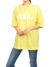 Logo Lettering Boxy Fit Short Sleeve T-Shirt Yellow - MARNI - BALAAN 5