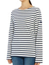 Minquiers Modern Stripe Long Sleeve T-Shirt Neige Marine - SAINT JAMES - BALAAN 8