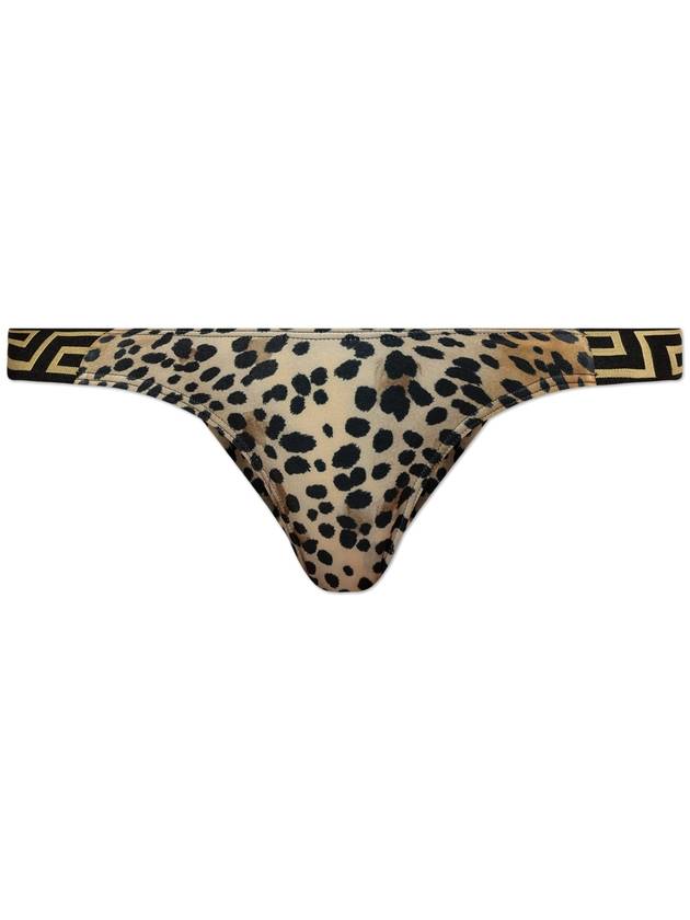 Versace Animal Print Bikini Bottom, Women's, Beige - VERSACE - BALAAN 1