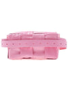 Intrecciato Cassette Mini Belt Bag Pink - BOTTEGA VENETA - BALAAN 4