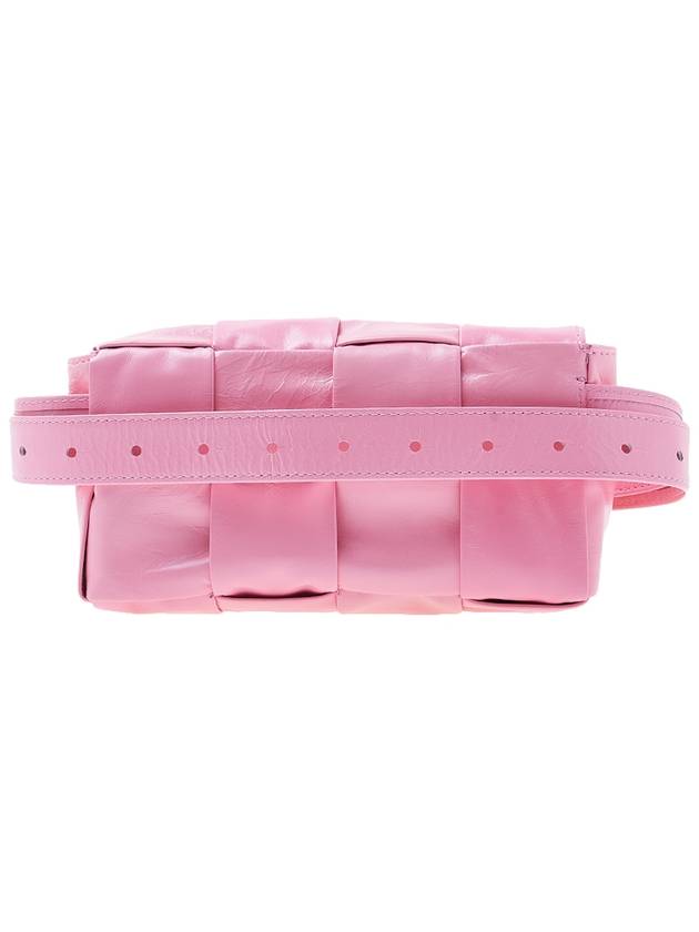 Intrecciato Cassette Mini Belt Bag Pink - BOTTEGA VENETA - BALAAN 4