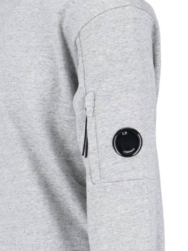 Diagonal Raised Fleece Lens Sweatshirt Grey - CP COMPANY - BALAAN 4