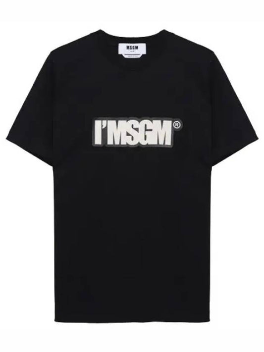 Logo Print Short Sleeve T Shirt Women s Tee - MSGM - BALAAN 1