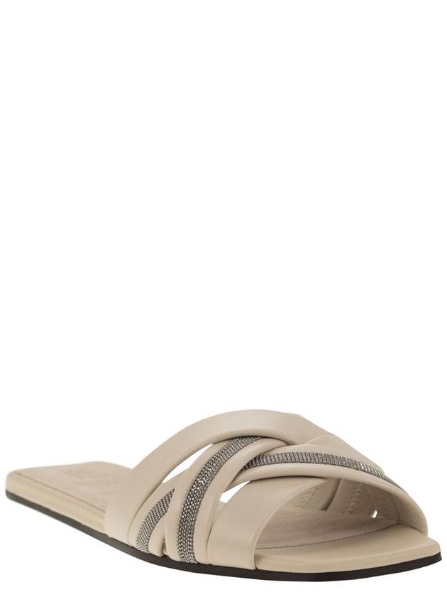 Sandals MZSKC2636 CQF25 Yellow Cream - BRUNELLO CUCINELLI - BALAAN 3