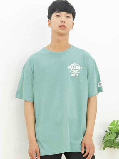 Earth Logo Printing Overfit Short Sleeve T-Shirt Mint - CODE I'M - BALAAN 2