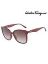 Eyewear Logo Square Sunglasses Red - SALVATORE FERRAGAMO - BALAAN 2