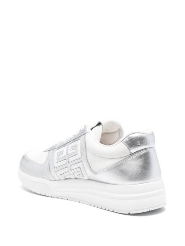 G4 Embroidery Logo Low Top Sneakers Silver - GIVENCHY - BALAAN 4