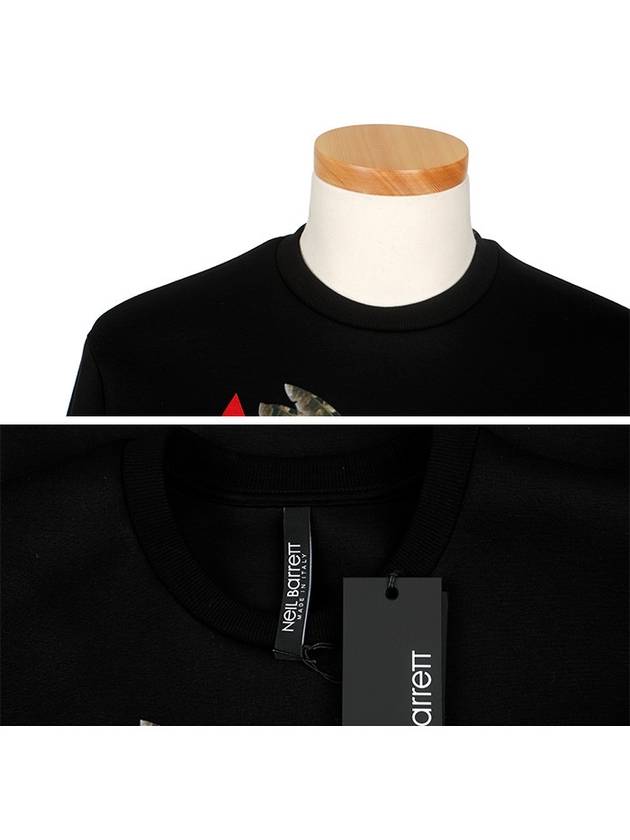 Neoprene Eagle Print Sweatshirt Black - NEIL BARRETT - BALAAN 5