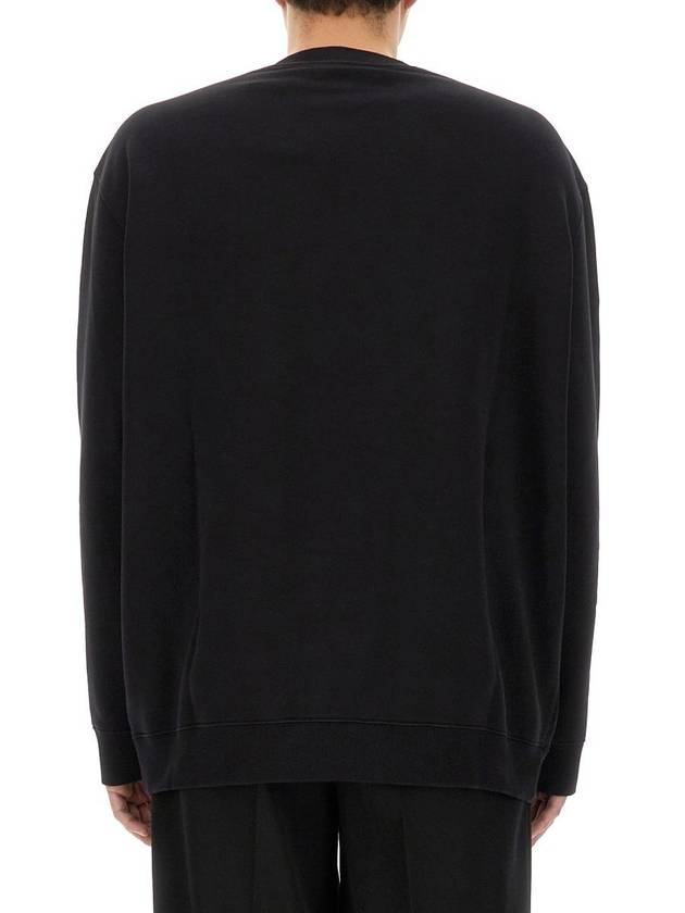 Oversized Embroidered Logo Curb Sweatshirt Black - LANVIN - BALAAN 4