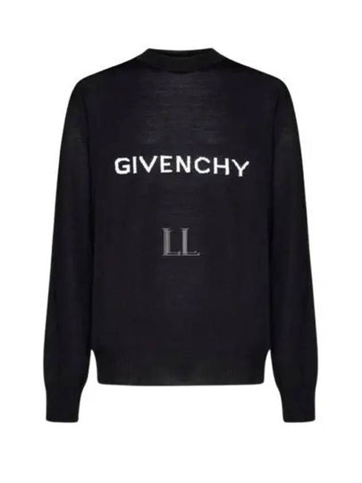 Archetype Crew Neck Wool Knit Top Black - GIVENCHY - BALAAN 2